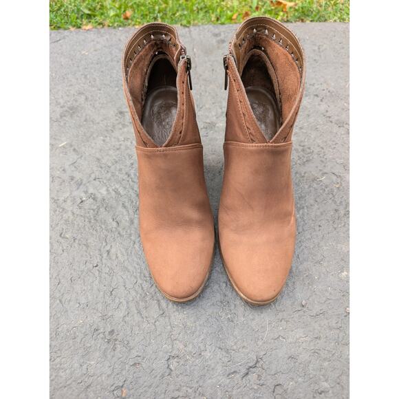 Vince Camuto Women's Fritan Leather Bootie Boots Sz 7.5 Brown Nubuck Boho - Picture 6 of 8